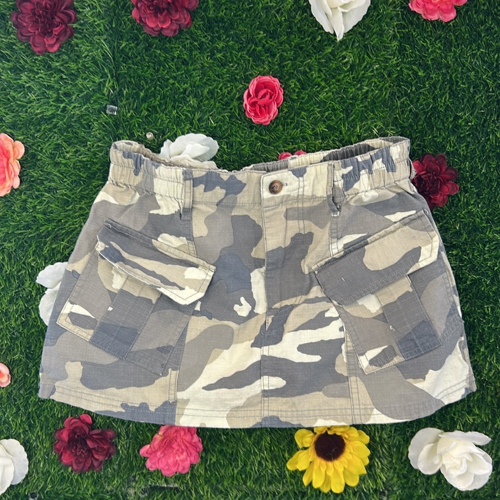 Camo Print Mini Skirt